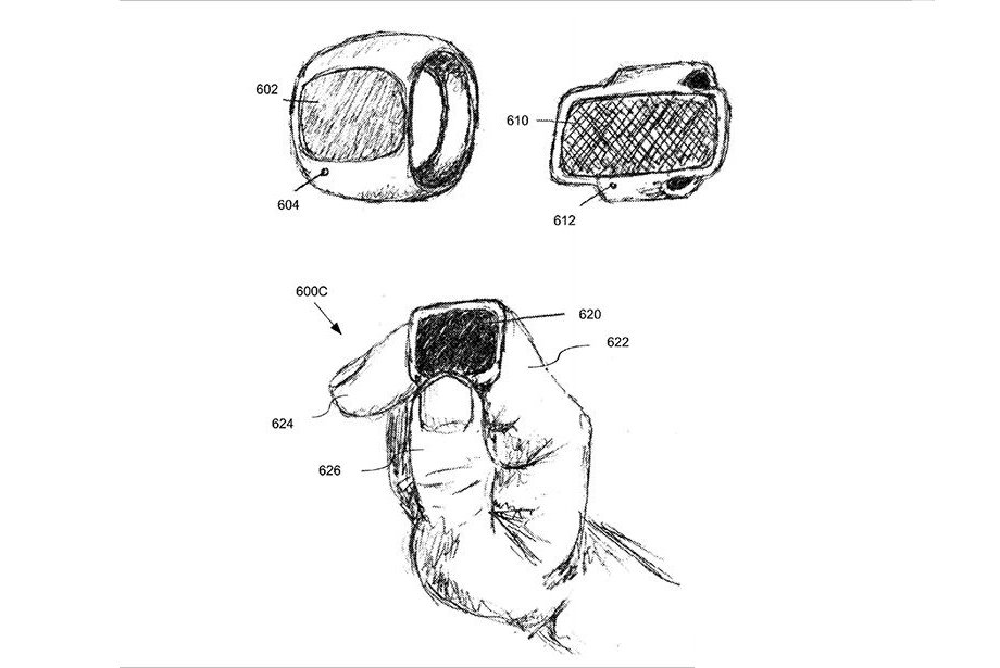 An Apple smart ring concept from a patent application in 2015 [USPTO]