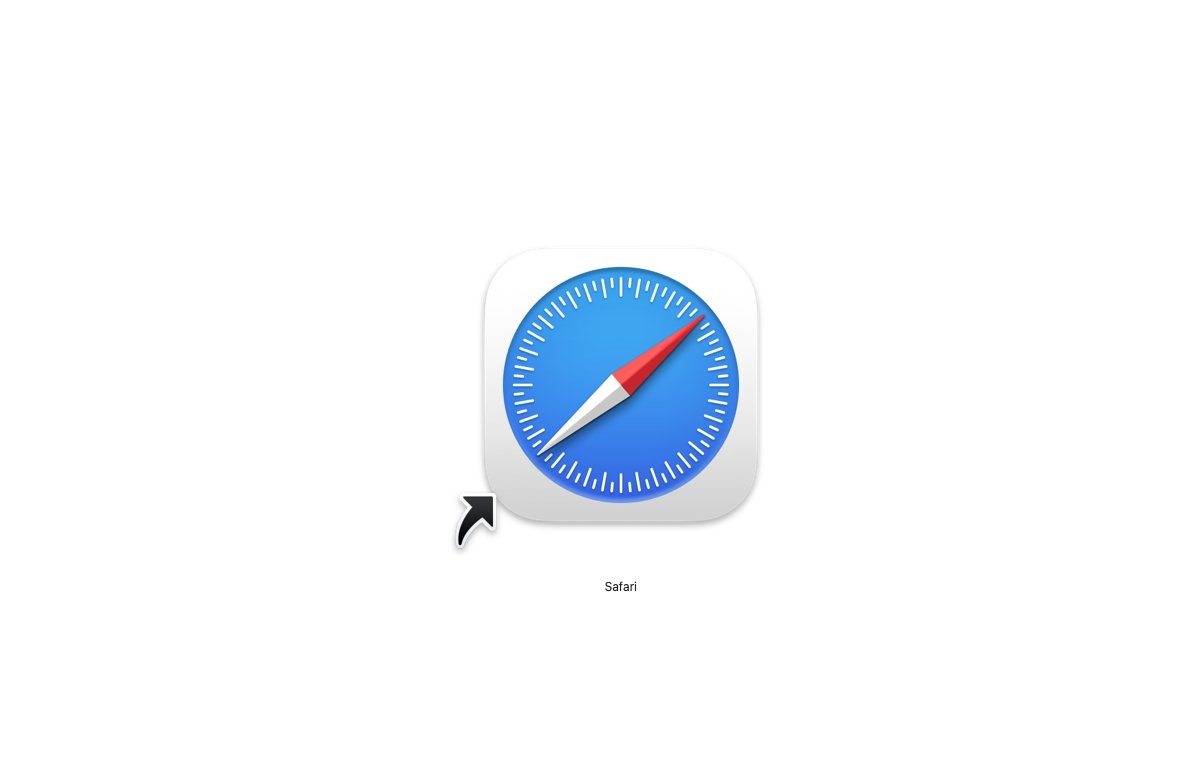 Alias file to Safari app in Finder in macOS.