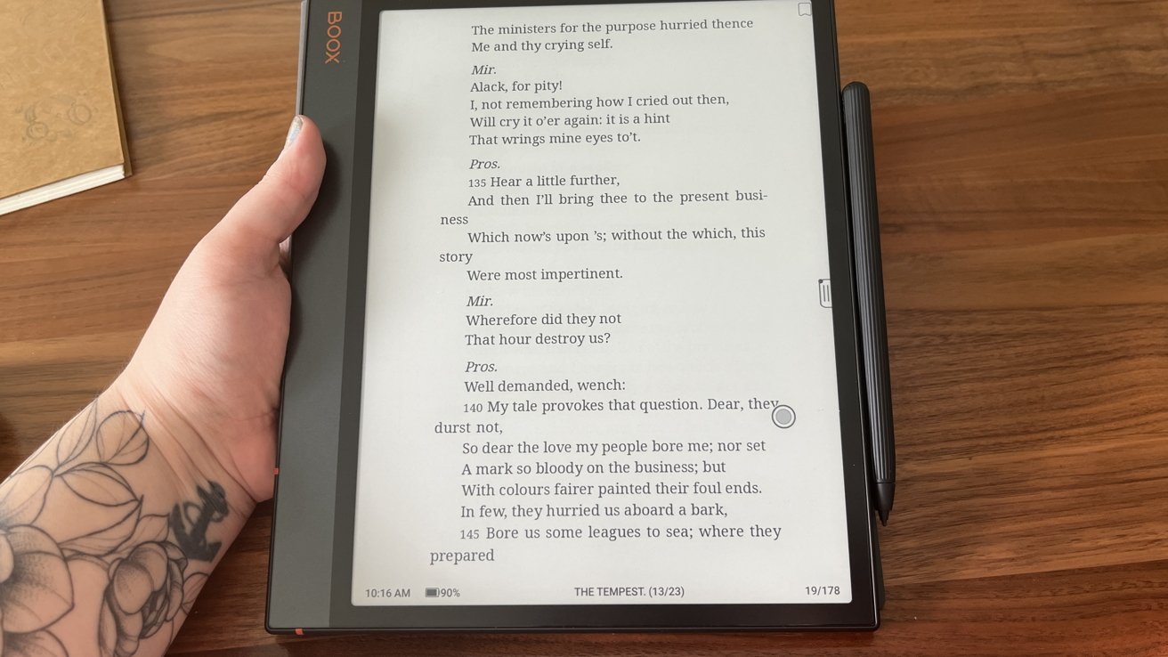Boox Note Air3 review: It can be a bit heavy to hold during extended reading sessions