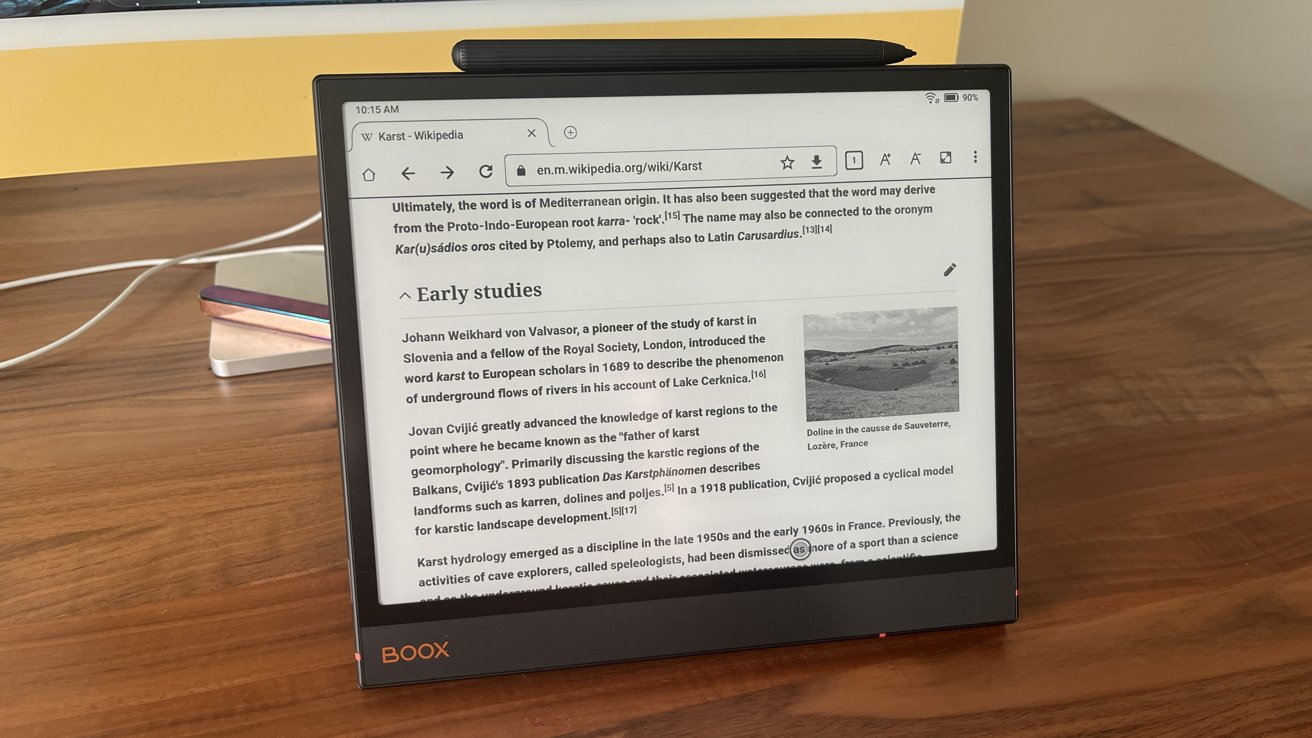 Boox Note Air3 review: reading text heavy websites on the Note Air3