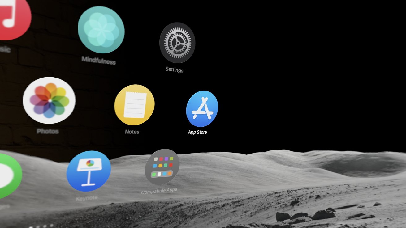 The Home View showing the App Store icon against a black background.