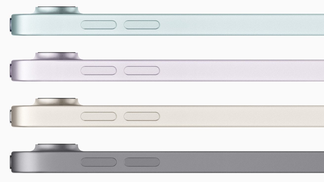 The four colorways of the new iPad Air