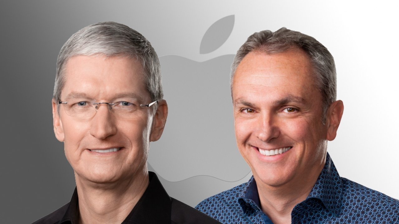 Apple CFO Luca Maestri [right] is best known from Apple's quarterly results calls.