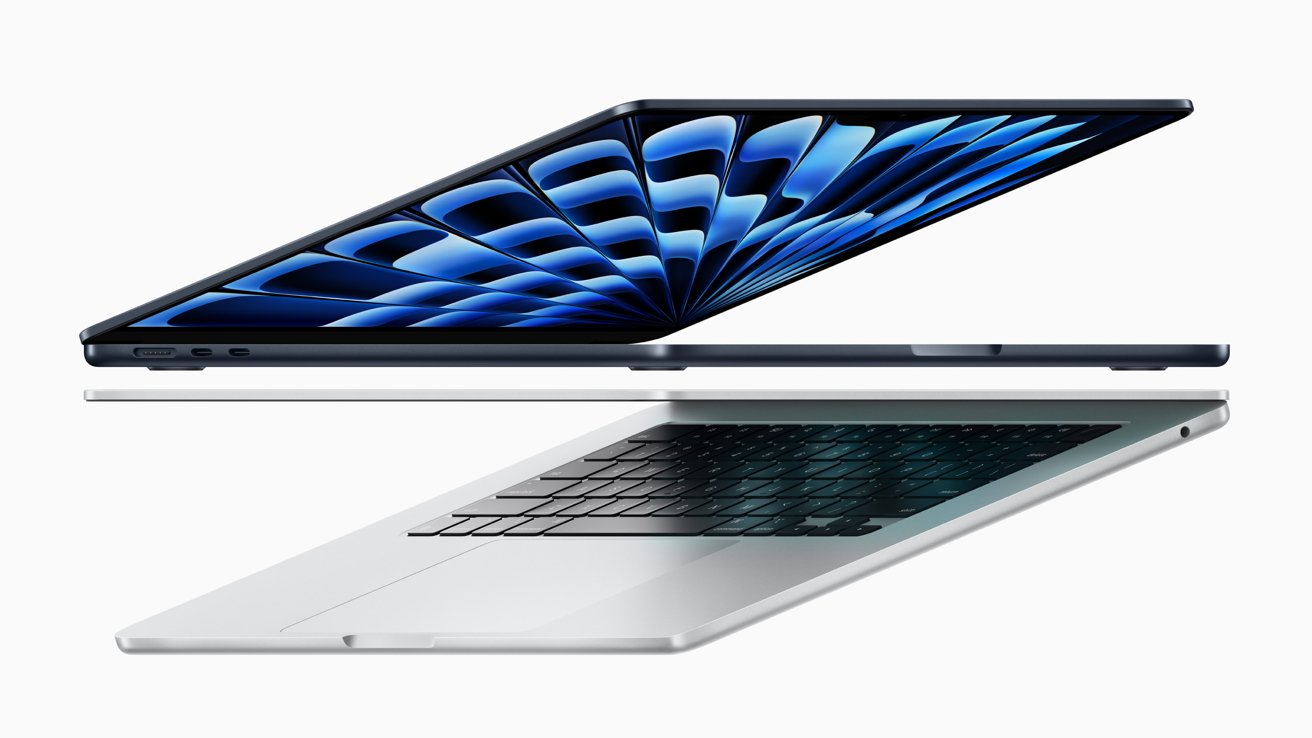 The M2 and M3 generations of MacBook Air are visually identical