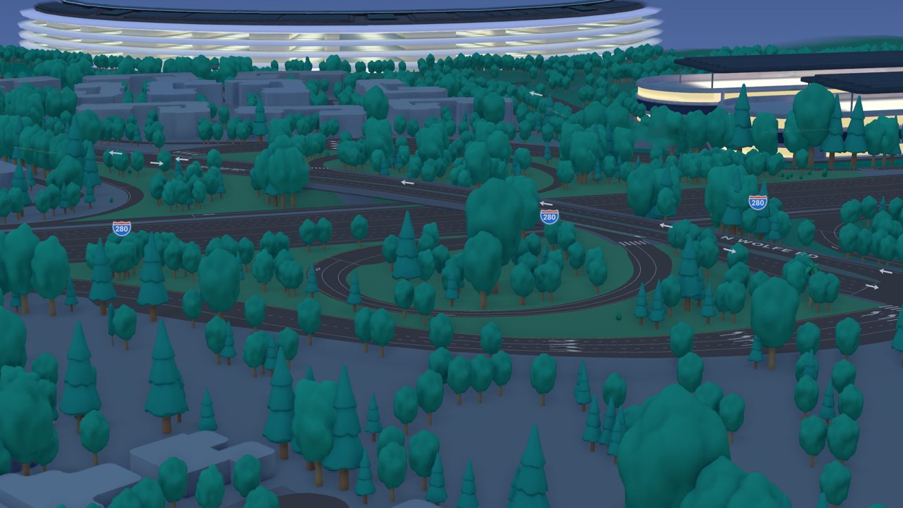 Apple Park viewed from Apple Maps