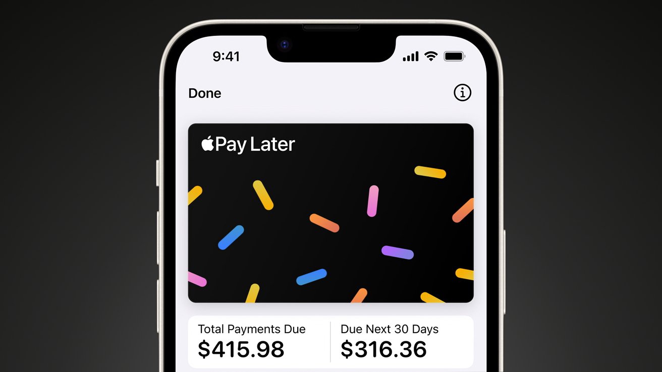 The Apple Pay Later card shown in Apple Wallet