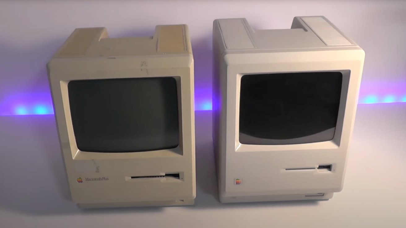 Original Macintosh Plus [left], Kevin Noki's recreation [right]