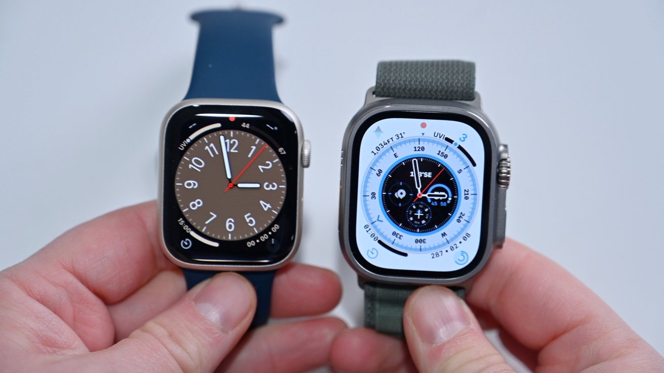 Apple Watch and Apple Watch Ultra side by side