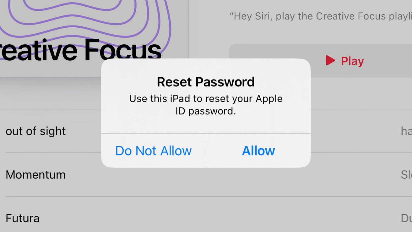 An example of the Apple ID password reset notification