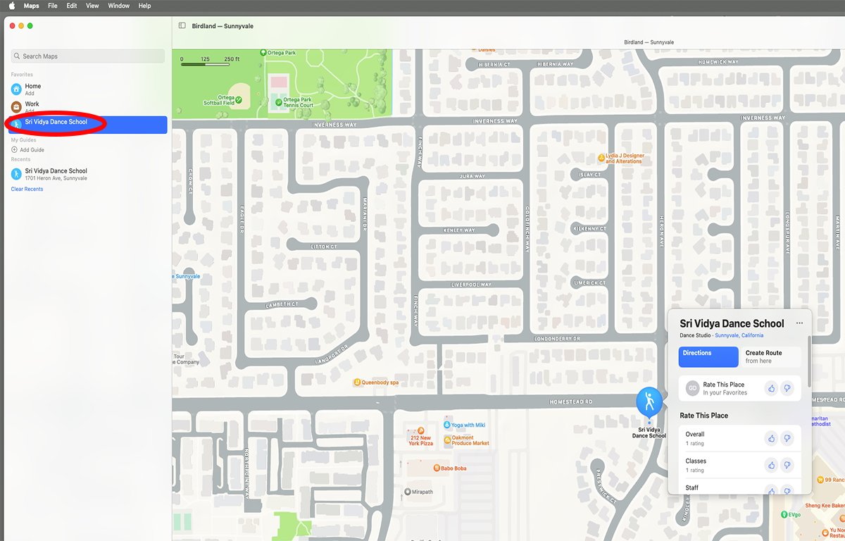 Zoom instantly to any Quick Link place on the map.