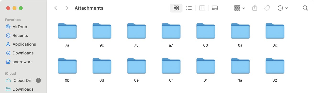 Computer screen displaying a file manager with multiple blue folders, each labelled with alphanumeric characters.