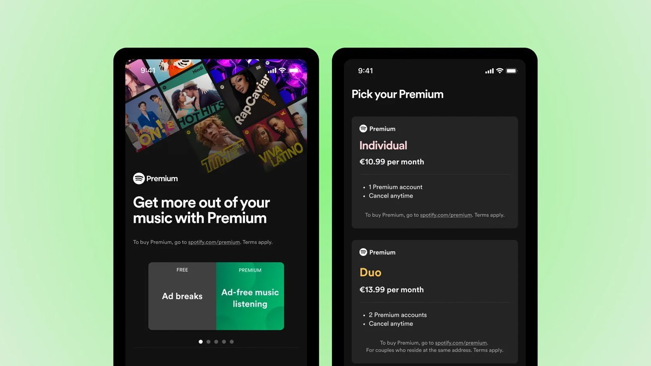 Spotify's app in the EU