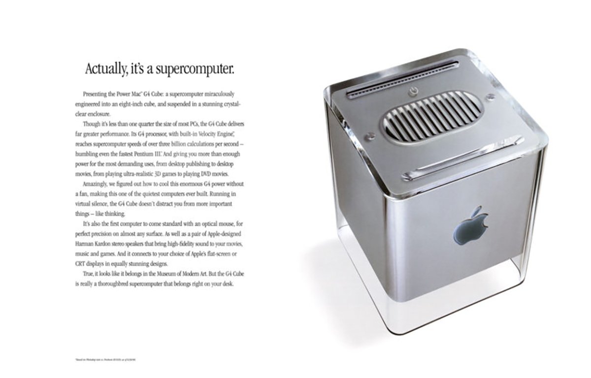 The PowerMac G4 Cube Computer, which included an ADC video connector.