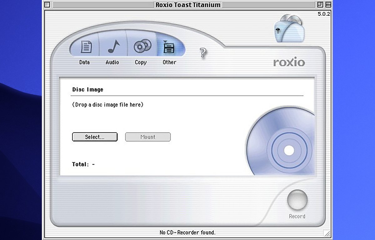 Toast Titanium 5 CD burning software from Roxio.