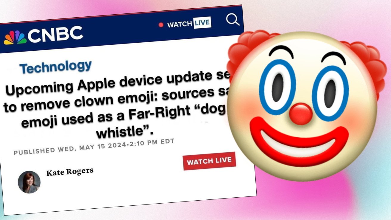 The fake screenshot and the clown emoji