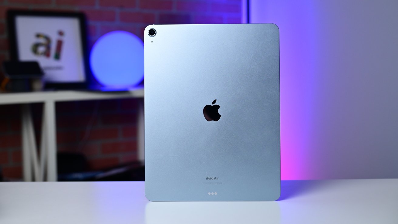 The blue back of the 13-inch M2 iPad Air