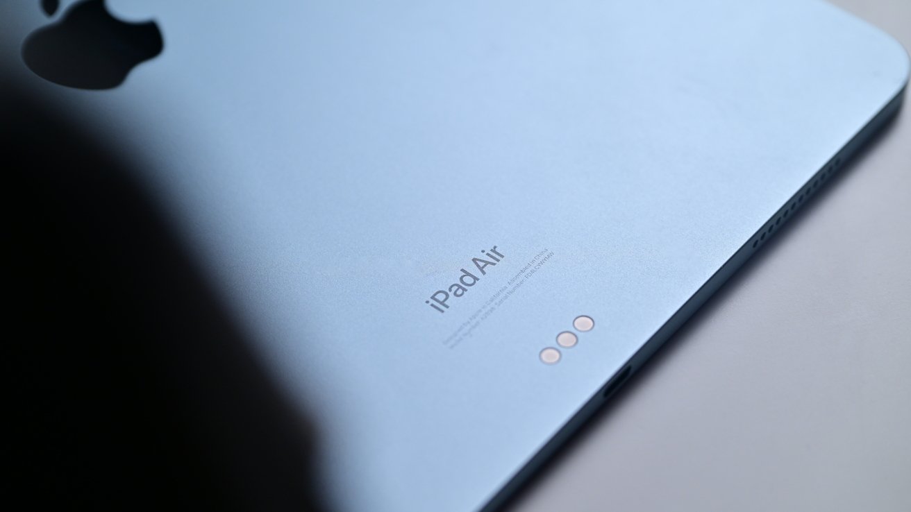 iPad Air logo on the back of the tablet