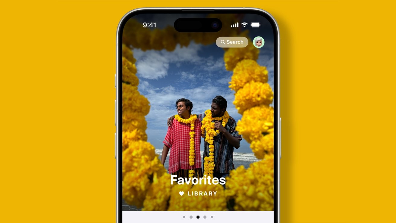 Apple Photos screenshot showcasing the Favorites folder at the top of the app