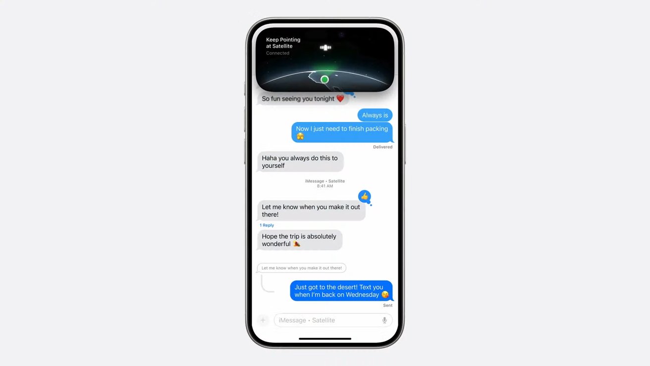 Apple offers a first look at upcoming Messages via satellite feature