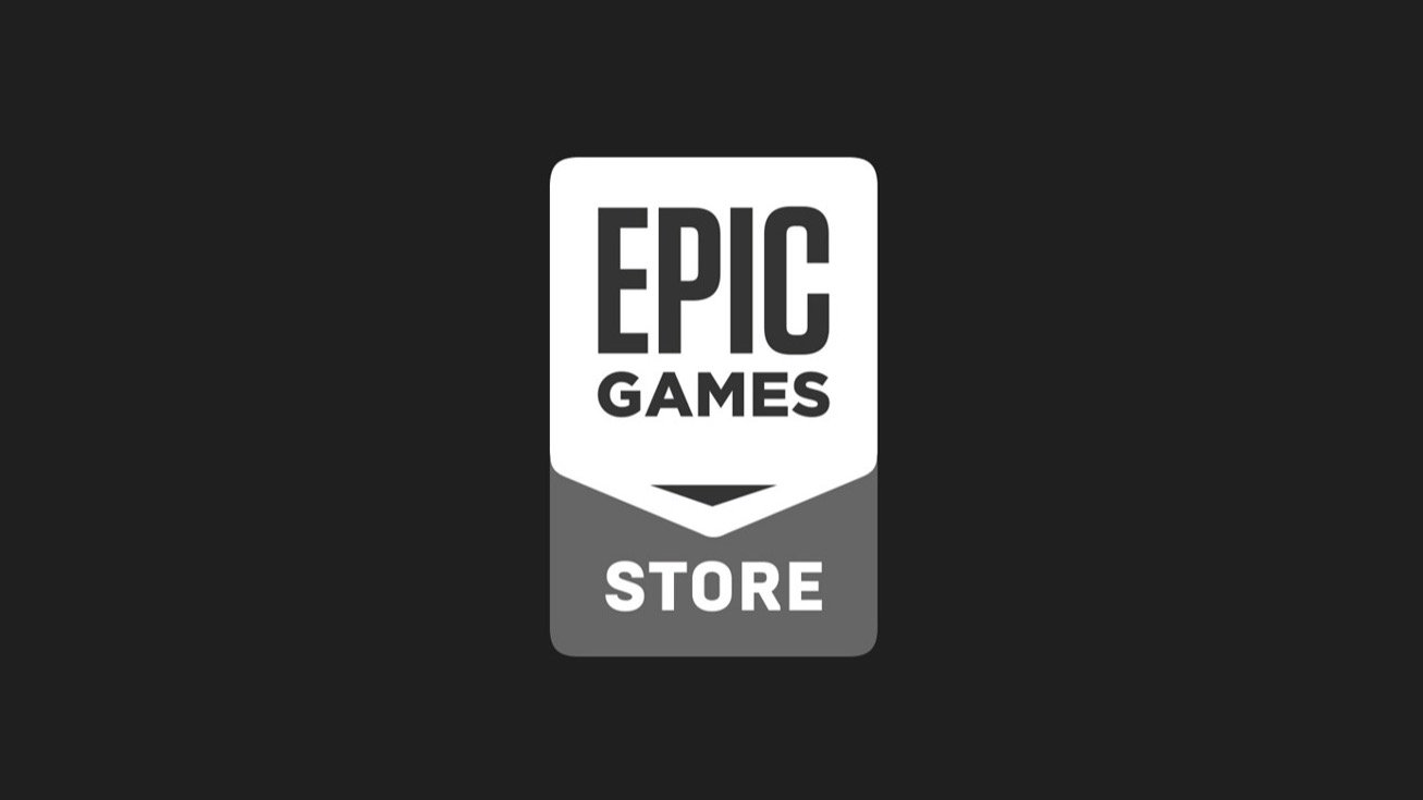 Epic Games Store logo with bold white text on a black background, featuring the words 'Epic Games Store.'