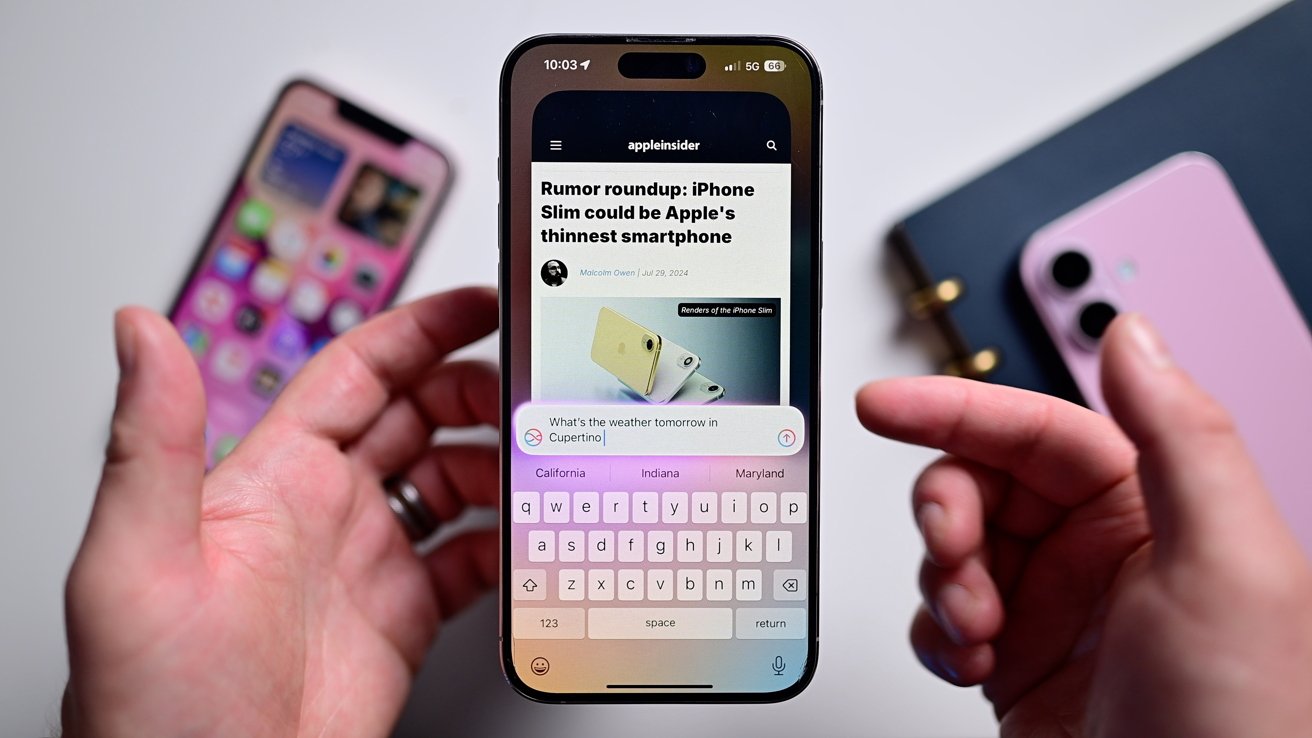 You can now type to Siri which opens a keyboard from the bottom of the screen