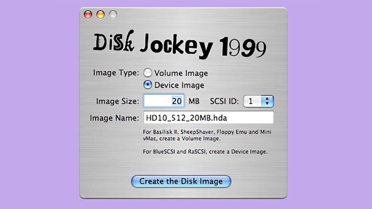 Disk Jockey 1999 version for earlier Macs.