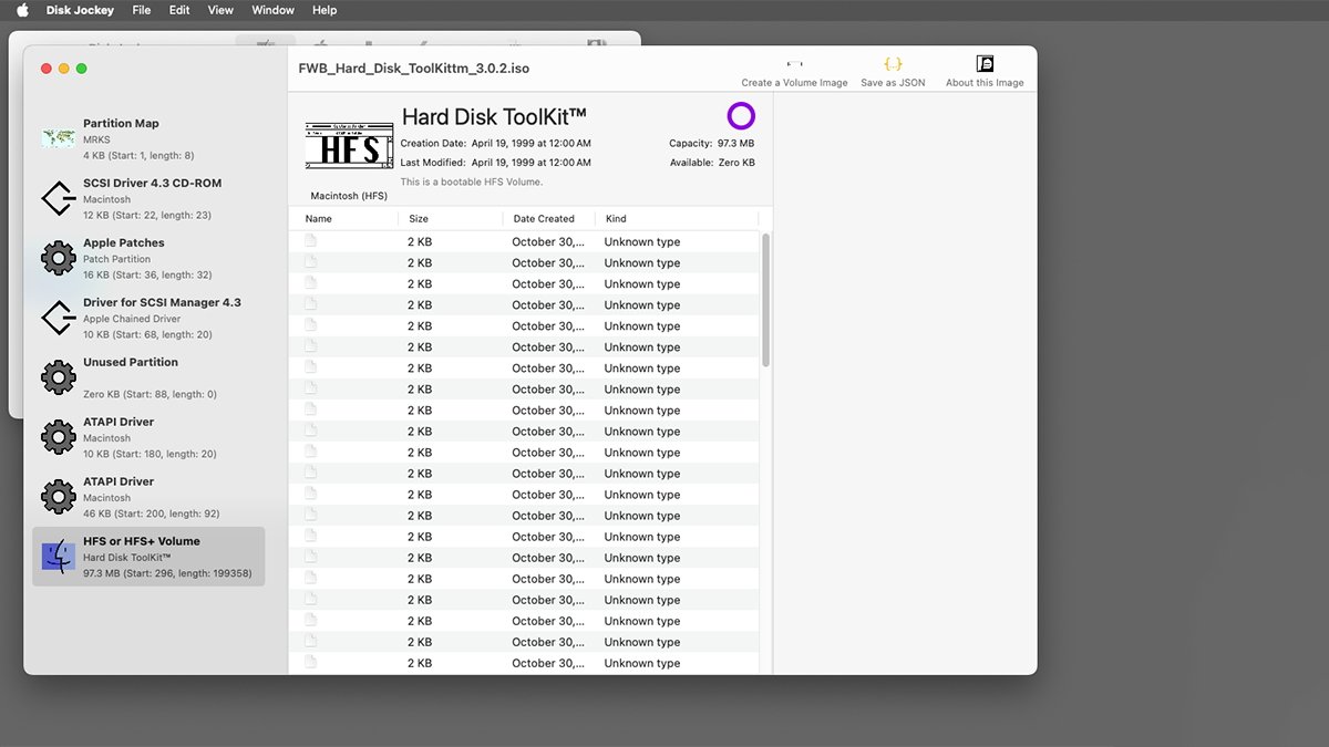 Use Disk-O-Matic to inspect disk image file formats.