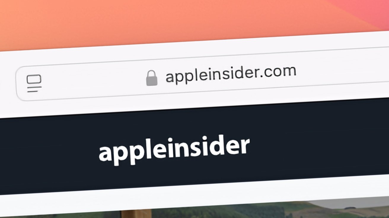 Web browser displaying appleinsider dot com URL and page title, featuring a light to dark gradient background.