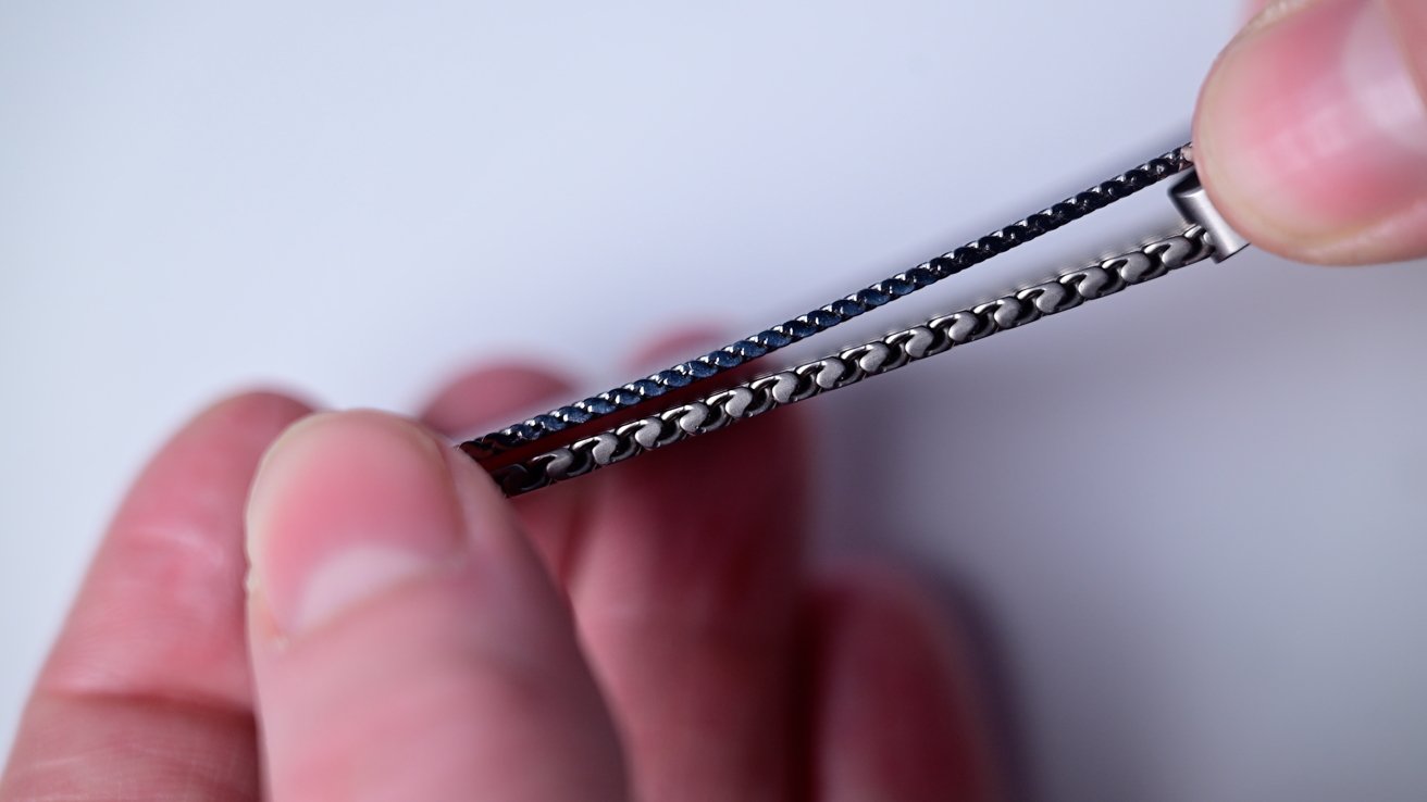 Two Metal Watch band showing its thickness