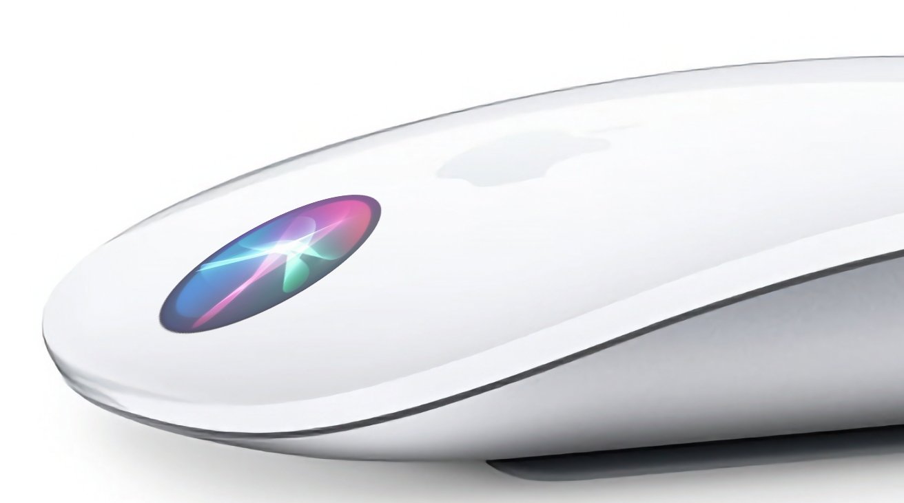 A sleek, white computer mouse with a colorful, circular symbol on the surface, resembling a rainbow wave design.