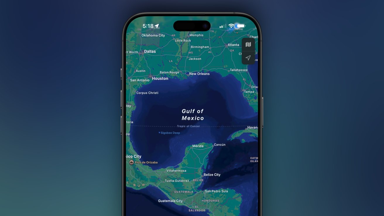 Apple Maps still calls it the Gulf of Mexico, and politicians are upset