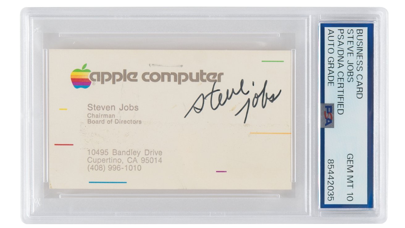 Another Steve Jobs-signed business card hits the auction block