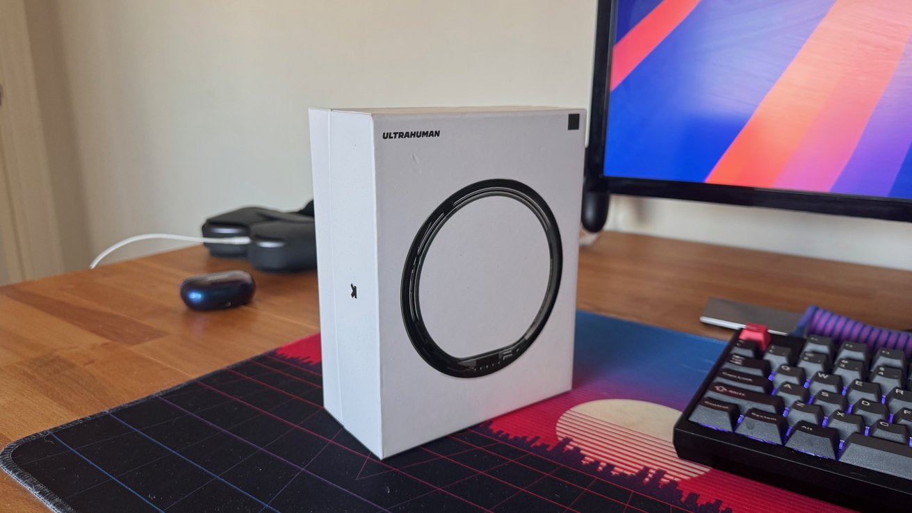 UltraHuman Ring Air box on a desk