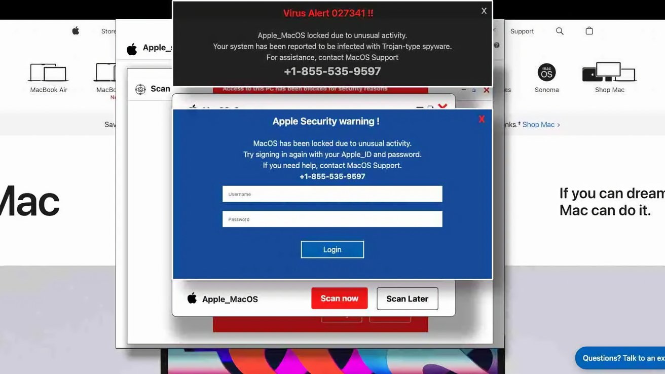 Phishing campaign changes target from Windows to Mac users