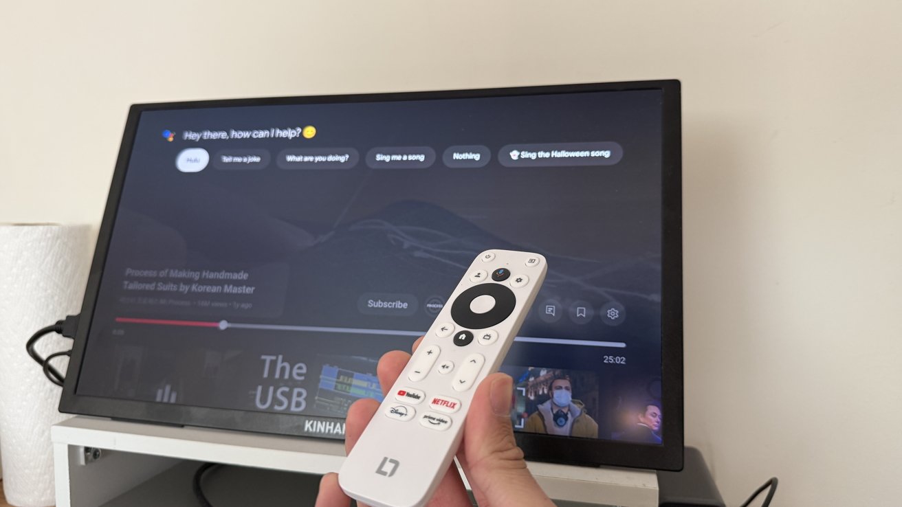 KinHanK K18G Monitor review: Doubles as a Google TV, and the remote is a nice bonus.