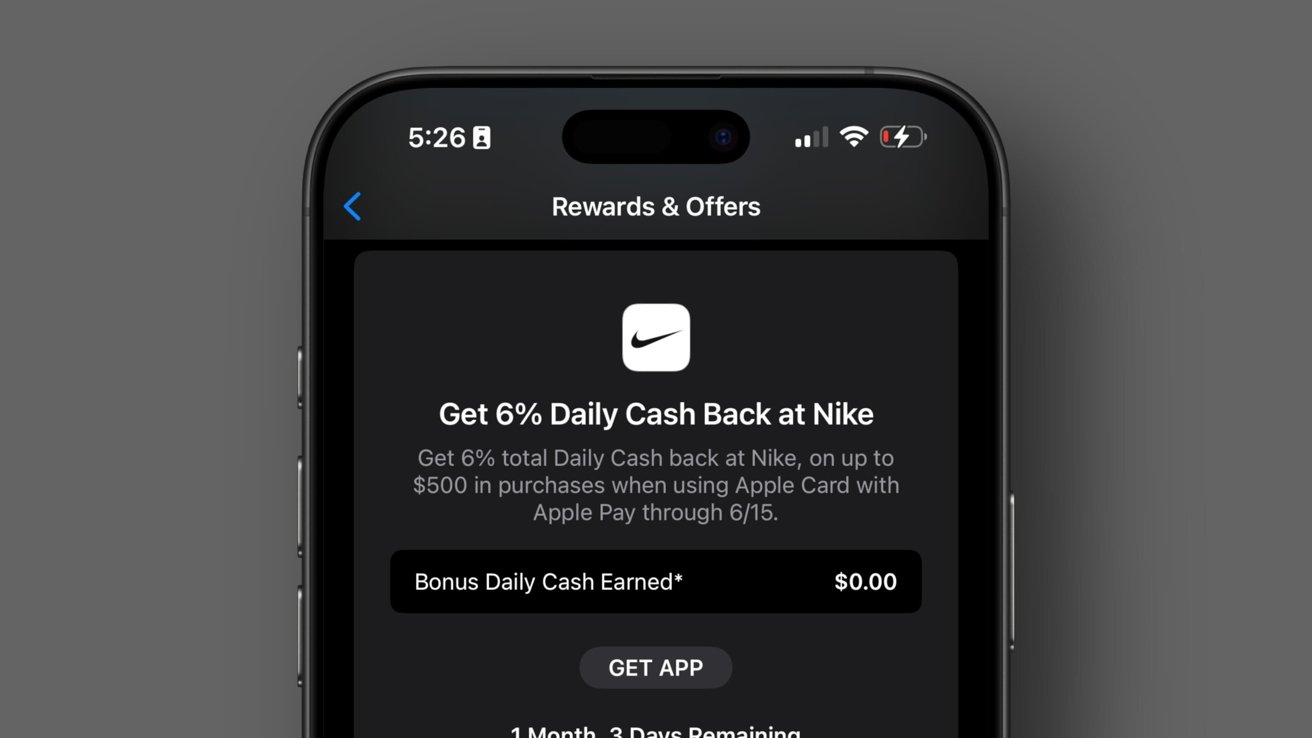 Apple Card promotion offers users 6% cash back on Nike purchases