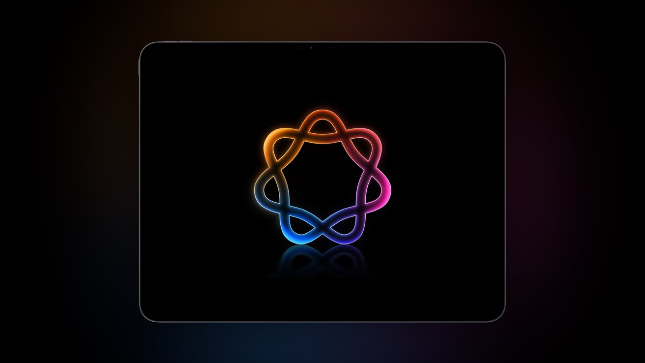 Colorful, intertwined abstract shape resembling a flower or star with vibrant gradients on a black background.