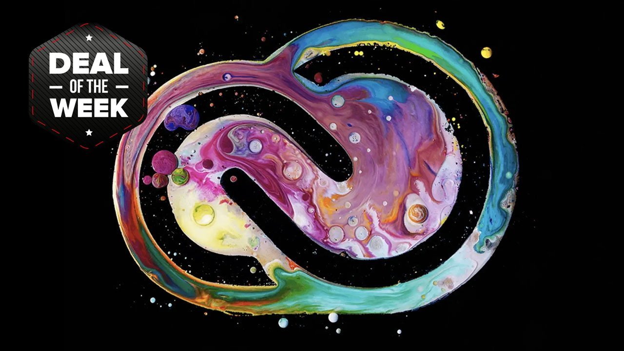 Colorful abstract swirl on a black background with diverse colors and textures. Hexagonal badge on the top left corner reads 'Deal of the Week' in white text.