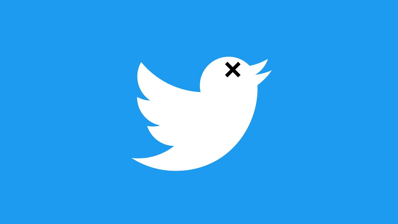 White bird logo with an 'X' for an eye on a blue background.