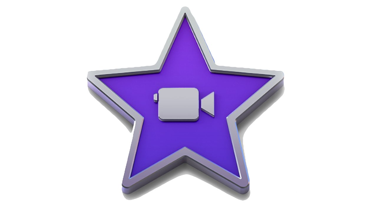 A purple star with a silver border featuring a stylized video camera icon in the center.
