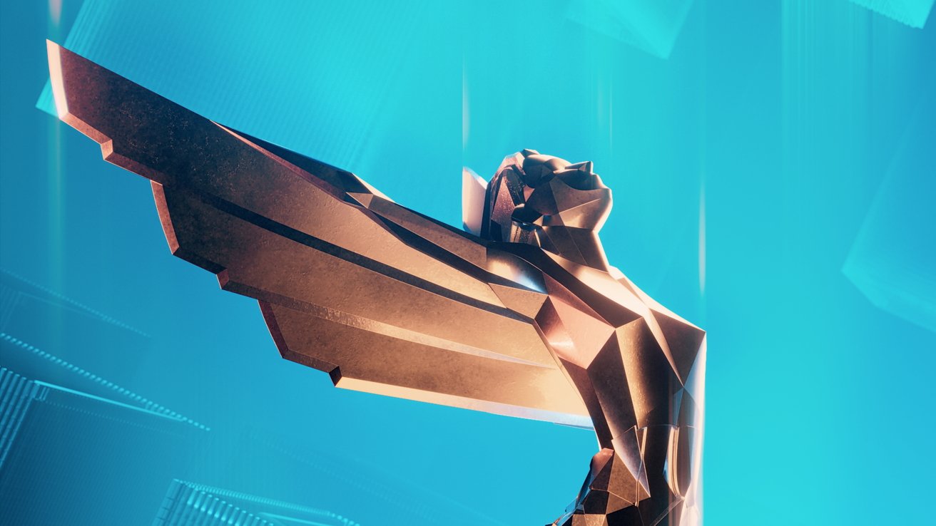 Geometric statue of a winged figure looking upwards against a bright turquoise background, conveying a sense of aspiration.