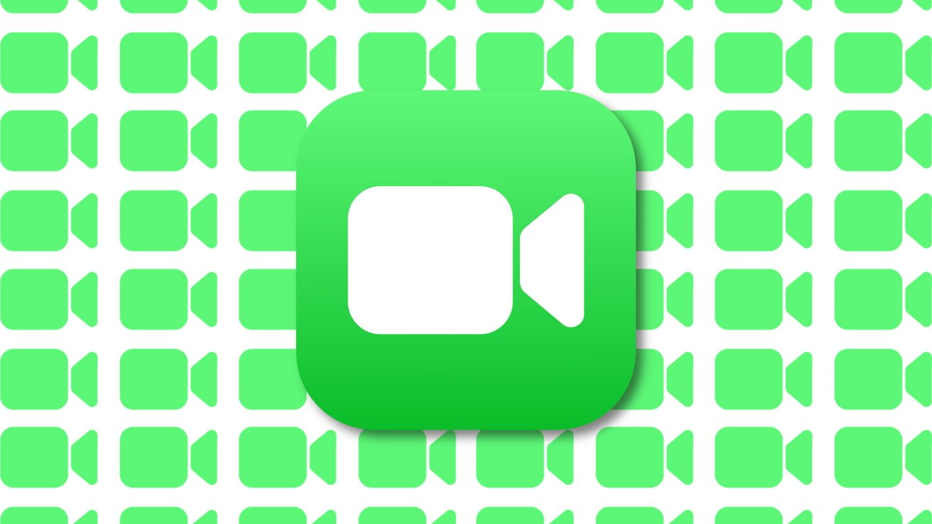 Green video camera icon pattern with a central larger icon, creating a repetitive visual effect.