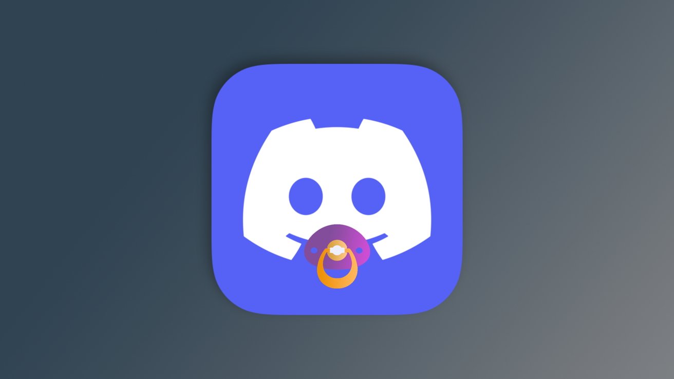 The purple Discord app icon with a pacifier added to the alien logo