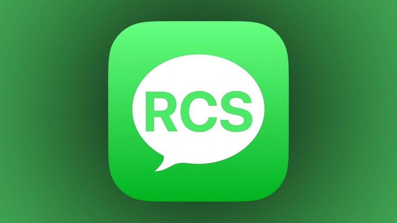 A green square app icon with rounded corners with a white bubble in the middle containing bold green letters RCS, which symbolizes a messaging or communication service.