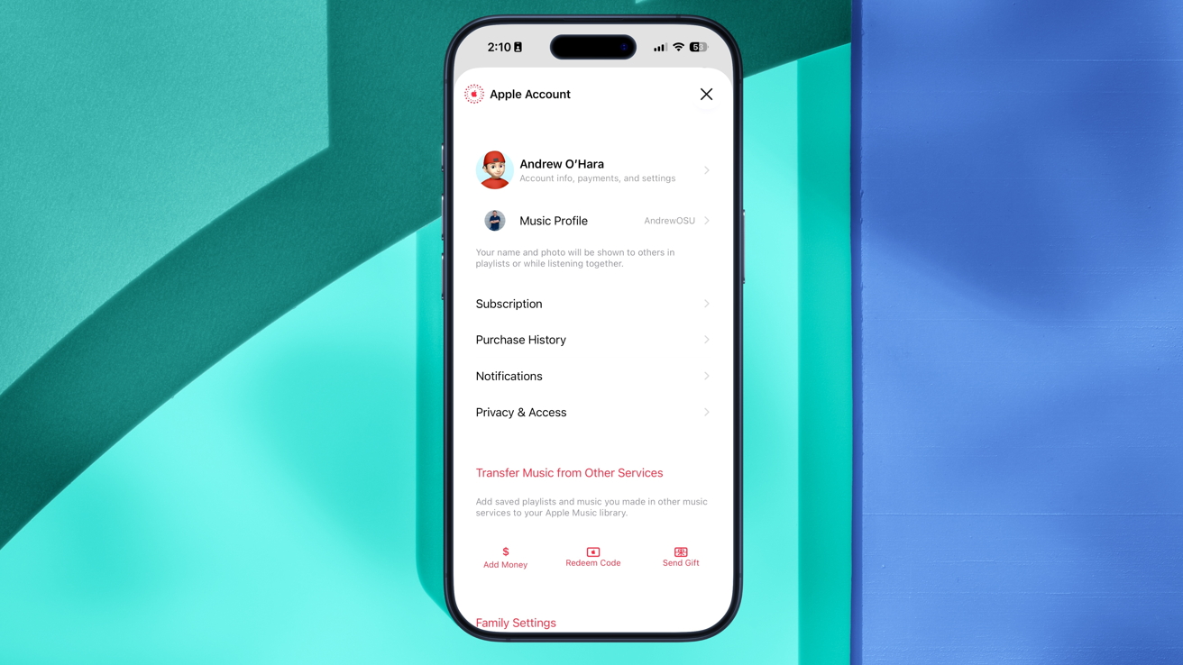 iOS 26.4 beta 1 has a new Music Profile section.