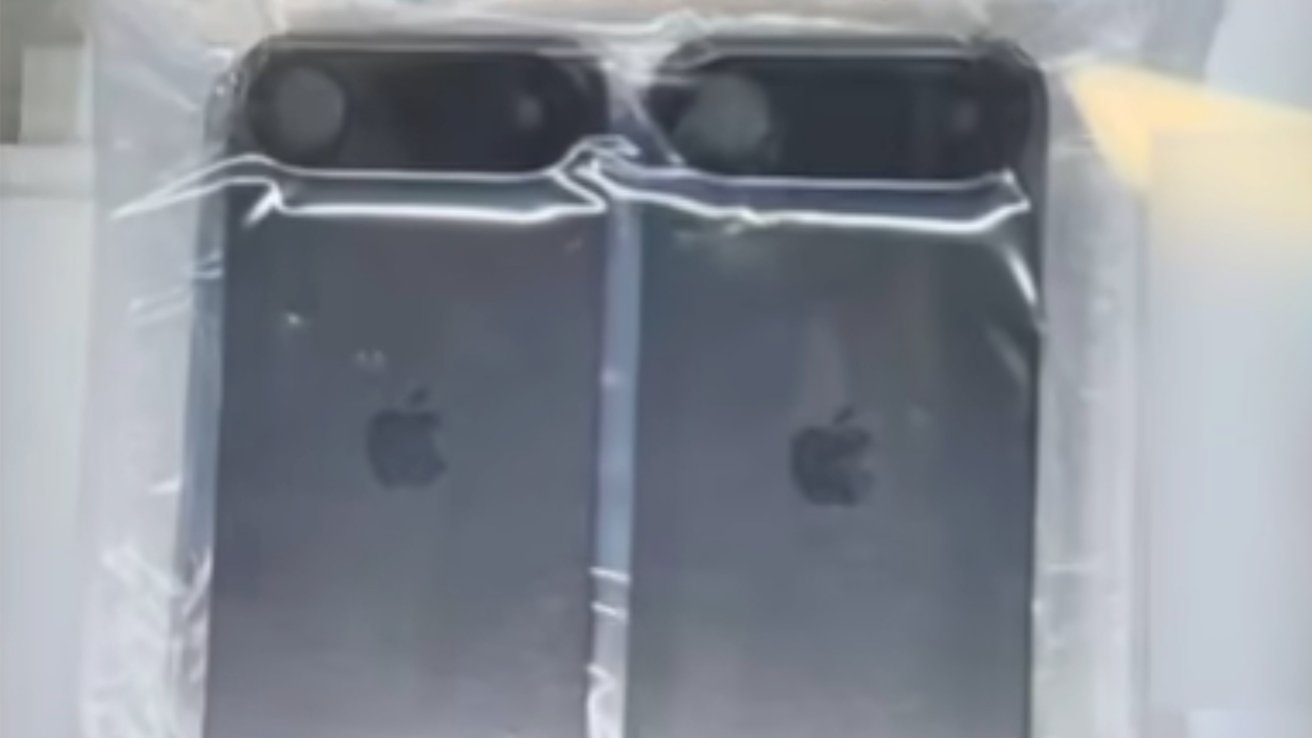 Two potential rear covers for iPhone Air shown in an early supply chain leak