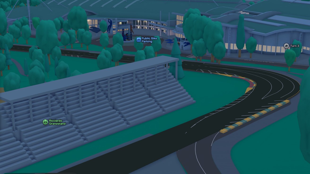 Третий поворот в Мельбурне визуализирован в мультяшной графике в Apple Maps