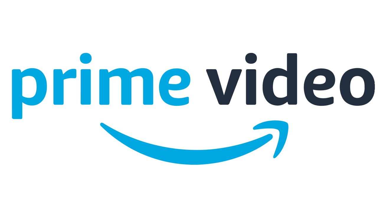 Prime Video logo with the word prime in blue, video in dark gray, above the signature curved Amazon arrow in blue on a white background