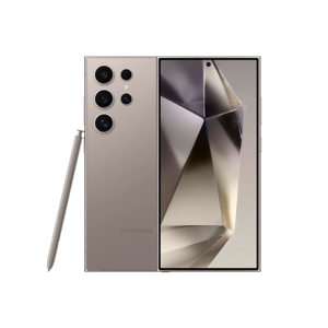 Samsung S24 Ultra smartphone in Titanium Gray